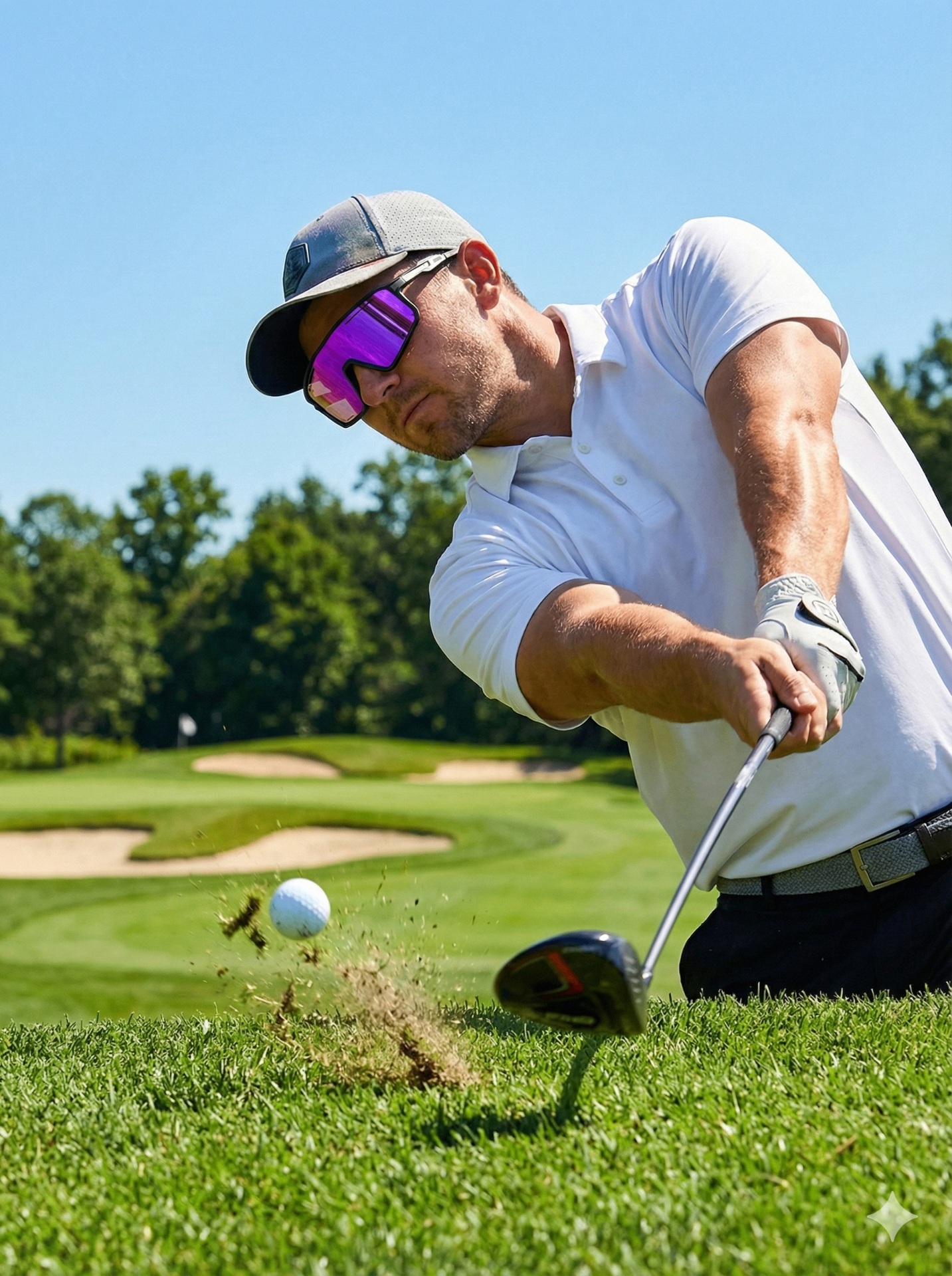 Polarized sport sunglasses - Purple